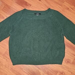 Forever 21 Forest Green Crew Neck Sweater